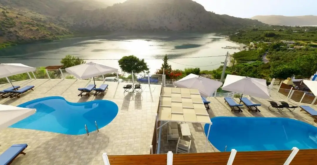 Lake View Suites above Lake Kournas
